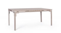 Bizzotto Sarita Επεκτεινόμενο Τραπέζι Φαγητού Μεταλλικό Γκρι Καφέ 240-180x89,5x77,5