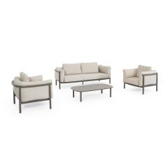 Bizzotto Theodore Castor Sofa Set4 W-Cush A 96a - 89b - 72h - 40h1 - 72h2 / B 211a - 89b - 72h - 40h1 - 72h2 / C 120a - 65b - 31h
