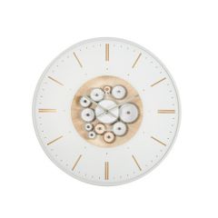 Bizzotto Industry Ρολόι Τοίχου Μεταλλικό Λευκό Ø53x6
