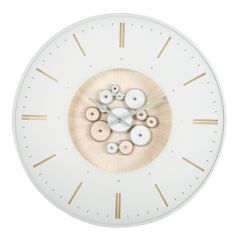 Bizzotto Industry Ρολόι Τοίχου Μεταλλικό Λευκό Ø74x6