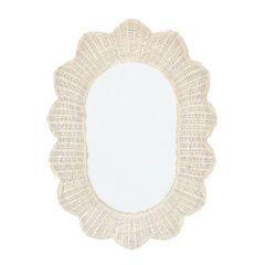 Bizzotto Irele Καθρέπτης Τοίχου Ρατάν Μπεζ