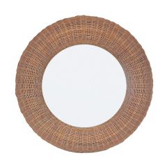 Bizzotto Irele Καθρέπτης Τοίχου Ρατάν Natural Ø80x9
