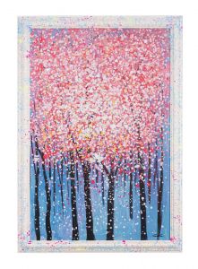 Bizzotto Spotty Πίνακας Σε Καμβά "Δέντρα" Ροζ 118x5x168