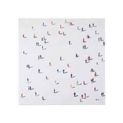 Bizzotto Figures Πίνακας Σε Καμβά "Φιγούρες" Λευκός 80x3,5x80