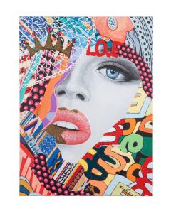 Bizzotto Talent Πίνακας Σε Καμβά "Γυναικεία Φιγούρα" Πολύχρωμος 90x3,5x120