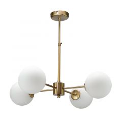 Inlight Τετράφωτο Φωτιστικό Οροφής Μεταλλικό/Γυάλινο 5316-4