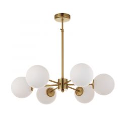 Inlight Εξάφωτο Φωτιστικό Οροφής Μεταλλικό/Γυάλινο 5316-6