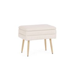 Bizzotto Olga Σκαμπώ Με Αποθηκευτικό Χώρο Λευκό 50x34,5x42 Εκ.