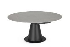 Bizzotto Jami Επεκτεινόμενο Τραπέζι Φαγητού Κεραμικό Μαύρο Ø102-160x77