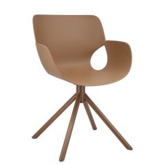 Bizzotto Lennon Καρέκλα Πλαστική Καφέ 57x60x82,5