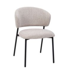 Bizzotto Prisca Καρέκλα Υφασμάτινη Γκρι/Μαύρη 62x57,5x81