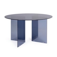 Bizzotto Iride Τραπέζι Φαγητού Γυάλινο Φιμέ Ø130x75