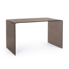Bizzotto Iride Γραφείο Γυάλινο Μελί/Καφέ 126x70x74