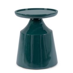 Bizzotto Otilia Βοηθητικό Τραπέζι Mdf Πετρόλ Ø40x50