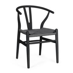 Bizzotto Artas Black Chair 49a - 42b - 78h - 46h1