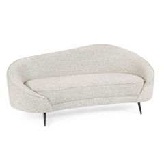 Bizzotto Costance Τριθέσιος Καναπές Υφασμάτινος Ανοιχτός Γκρι 183x85x80