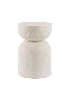 Bizzotto Albin Βοηθητικό Τραπέζι Polyresin Κρεμ Ø31x41