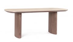 Bizzotto Ezekiel Τραπέζι Φαγητού Mdf/Πέτρινο Καρυδί 180x90x75