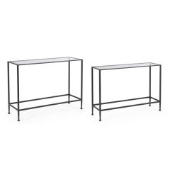 Bizzotto Zelena Κονσόλες Γυάλινες/Μεταλλικές Σετ 2 Τμχ 106,5x35,5x79