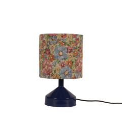 Bizzotto Maldha Blue Flower Table Lamp H33 Ø20x33h