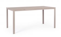 Bizzotto Sarita Τραπέζι Φαγητού Μεταλλικό Γκρι-Καφέ 156x78x74