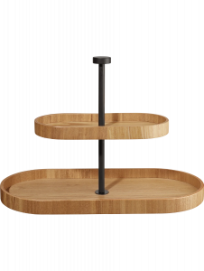 Asa Selection WOOD Ορντεβιέρα 2 Επιπέδων Ξύλινη Natural 35x16,5x25 Εκ. 