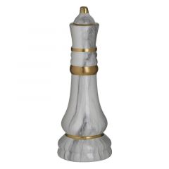 Inart Πιόνι Σκακιού Κεραμικό Λευκό/Χρυσό 9x9x23 Κωδικός: 3-70-902-0153