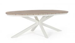 Bizzotto Zelmar Τραπέζι Φαγητού Εξωτερικού Χώρου Λευκό/Natural 218x115x75