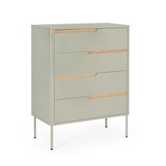 Bizzotto Nathan Συρταριέρα Mdf/Μεταλλική Γκρι/Πράσινο 80x40x105