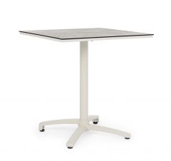 Bizzotto Claret Τραπέζι Φαγητού Εξωτερικού Χώρου Λευκό/Γκρι 70x70x74