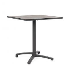 Bizzotto Claret Τραπέζι Φαγητού Εξωτερικού Χώρου Ανθρακί/Σκούρο Γκρι 70x70x74