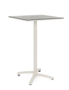 Bizzotto Claret Τραπέζι Φαγητού Εξωτερικού Χώρου Λευκό/Γκρι 70x70x110