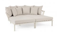 Bizzotto Lanai Daybed Εξωτερικού Χώρου Σετ 2 Τμχ Κρεμ 101,3x178,5x80