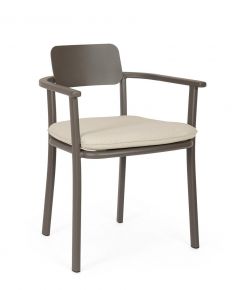 Bizzotto Makena Καρέκλα Αλουμινίου Καφέ 56x53x77