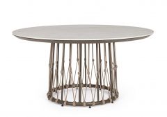 Bizzotto Lanai Τραπέζι Φαγητού Εξωτερικού Χώρου Καφέ Ø150x75 Εκ.