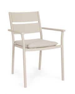 Bizzotto Molokai Καρέκλα Αλουμινίου Κρεμ 65,5x62x86