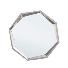 Bizzotto Gursky Καθρέπτης Τοίχου Μεταλλικός Ασημί 80x80