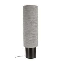 Bizzotto Varuni Φωτιστικό Δαπέδου Μεταλλικό Μαύρο/Γκρι Ø36x130 Εκ.