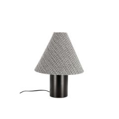 Bizzotto Varuni Επιτραπέζιο Φωτιστικό Μεταλλικό Μαύρο/Γκρι Ø32x41 Εκ.