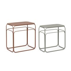 Bizzotto Clarity Βοηθητικά Τραπέζια Μεταλλικά Κεραμιδί/Πράσινα Σετ 2 Τμχ 56x36x59,5