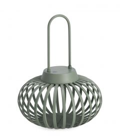 Bizzotto Saryn Φανάρι Με Led Φως Μεταλλικό Πράσινο Ø20x26