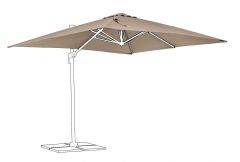 Bizzotto Porto 3X3 Taupe Parasol Cover 300a - 300b
