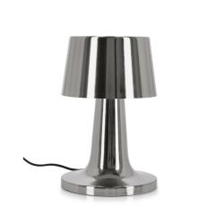 Bizzotto Turner Επιτραπέζιο Φωτιστικό Μεταλλικό Ασημί Ø22x34 Εκ.