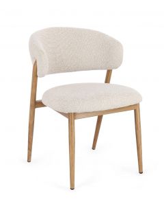 Bizzotto Cassandra Natural/Linen Chair 62a - 57b - 80h - 45h1