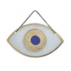 Inart Διακοσμητικό Τοίχου "Μάτι" Χρυσό/Μπλε 20 Εκ. Κωδικός: 3-70-344-0035