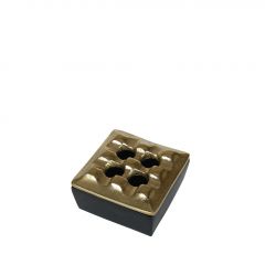 Espiel Σταχτοδοχείο Αλουμινίου Χρυσό/Μαύρο 7,7x4,5 Εκ. Κωδικός: ASR101