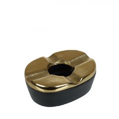 Espiel Σταχτοδοχείο Αλουμινίου Χρυσό/Μαύρο 11x4,5 Εκ. Κωδικός: ASR102