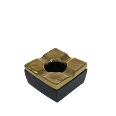 Espiel Σταχτοδοχείο Αλουμινίου Χρυσό/Μαύρο 7,5x4,5 Εκ. Κωδικός: ASR106