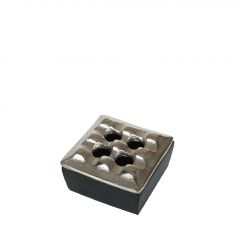 Espiel Σταχτοδοχείο Αλουμινίου Ασημί/Μαύρο 7,7x4,5 Εκ. Κωδικός: ASR108