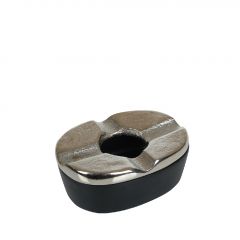 Espiel Σταχτοδοχείο Αλουμινίου Ασημί/Μαύρο 11x4,5 Εκ. Κωδικός: ASR109